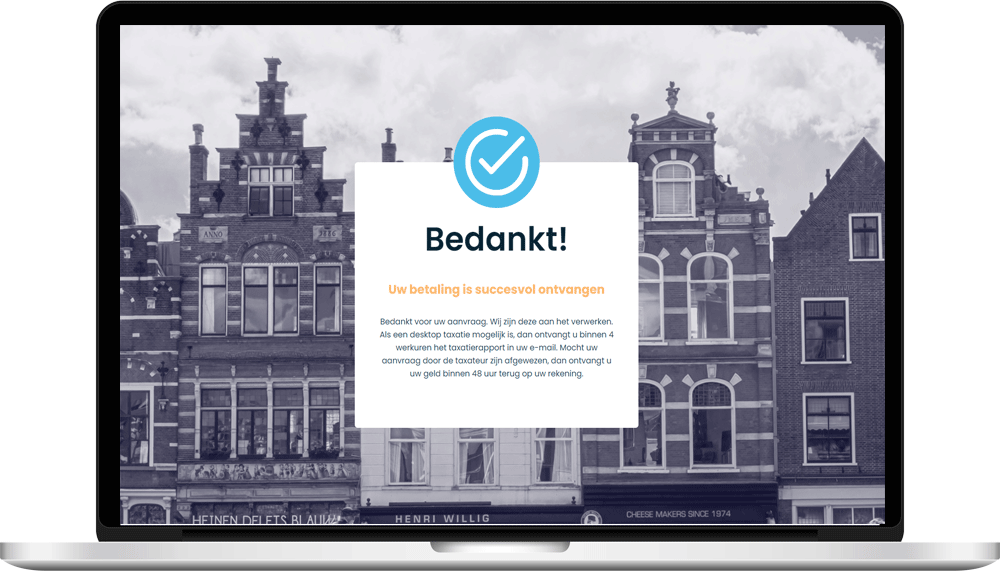 Laptop met waardering resultaat